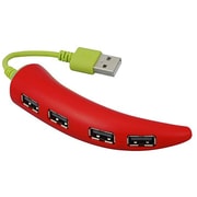 とうがらし形4ポートUSB2.0HUB バスパワー GH-UH204PEPP