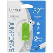 JumpDrive S33 USB3.0フラッシュドライブ 32GB グリーン LJDS33-32GABJP