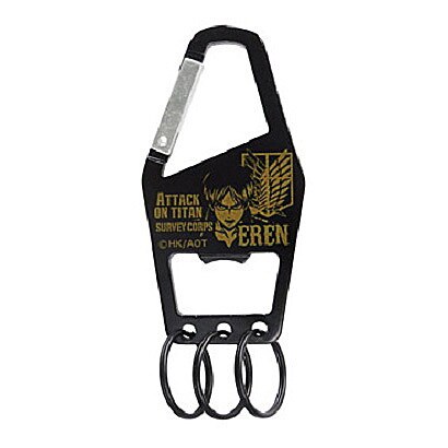 RM-3324 進撃の巨人 ボトルオープナー付き カラビナ エレン