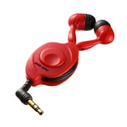 ステレオイヤホン(巻き取り式) レッド MM-HP106R