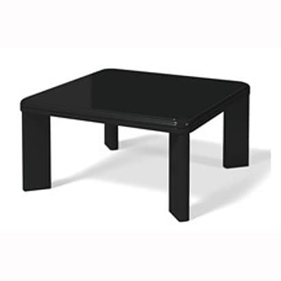 フラットテーブルヒーター こたつ ecotatsu（エコタツ） 75×75cm ブラック KJK-751FR（BK）