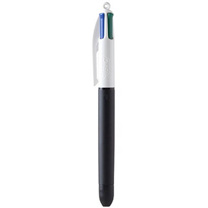 ST-B4C-B [スマートフォン/タブレット端末用スタイラスペン BIC 0.7mm 4色ボールペンセット ブラック]