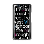 オリジナルデザイン SoftBank 106SH AQUOS PHONE Xx ケース 【NewYork Typography】 106SH-YCM2P0001-78