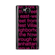 オリジナルデザイン SoftBank 106SH AQUOS PHONE Xx ケース 【NewYork Typography ピンク】 106SH-YCM2P0002-78