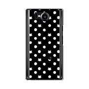 106SH-YCM2P0052-78 [オリジナルデザイン SoftBank 106SH AQUOS PHONE Xx ケース 【ネコと水玉 黒地】]