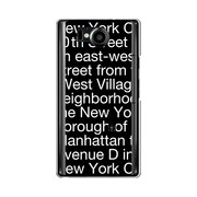 オリジナルデザイン SoftBank 106SH AQUOS PHONE Xx ケース 【NewYork Typography ブラック】 106SH-YCM2P0091-78