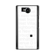 オリジナルデザイン SoftBank 106SH AQUOS PHONE Xx ケース 【NewYork Typography ホワイト】 106SH-YCM2P0092-78