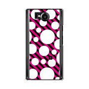 オリジナルデザイン SoftBank 106SH AQUOS PHONE Xx ケース 【ピンク ストライプ & ランダムドット】 106SH-YCM2P0412-78