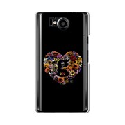 オリジナルデザイン SoftBank 106SH AQUOS PHONE Xx ケース 【Lovegram Flower Heart Black】 106SH-YCM2P0465-78