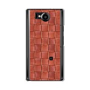 オリジナルデザイン SoftBank 106SH AQUOS PHONE Xx ケース 【クロスレザー パターン レッド】 106SH-YCM2P0521-78