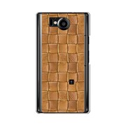 オリジナルデザイン SoftBank 106SH AQUOS PHONE Xx ケース 【クロスレザー パターン ブラウン】 106SH-YCM2P0522-78