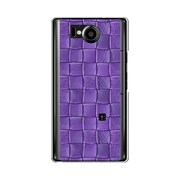 オリジナルデザイン SoftBank 106SH AQUOS PHONE Xx ケース 【クロスレザー パターン パープル】 106SH-YCM2P0523-78