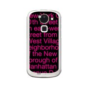 オリジナルデザイン docomo F-03E ARROWS Kiss ケース 【NewYork Typography ピンク】 F-03E-YCM2P0002-78