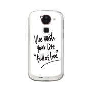 オリジナルデザイン docomo F-03E ARROWS Kiss ケース 【We wish your life Full of Love / Big White】 F-03E-YCM2P0427-78