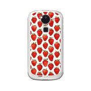オリジナルデザイン docomo F-03E ARROWS Kiss ケース 【ストロベリー パターン ホワイトプレート】 F-03E-YCM2P0557-78