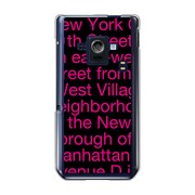 オリジナルデザイン docomo SH-02E AQUOS PHONE ZETA ケース 【NewYork Typography ピンク】 SH-02E-YCM2P0002-78