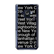 オリジナルデザイン docomo SH-02E AQUOS PHONE ZETA ケース 【NewYork Typography ブラック】 SH-02E-YCM2P0091-78