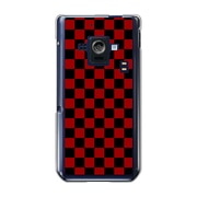 SH-02E-YCM2P0352-78 [オリジナルデザイン docomo SH-02E AQUOS PHONE ZETA ケース 【レッド & ブラック 市松柄】]