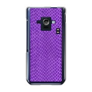 SH-02E-YCM2P0526-78 [オリジナルデザイン docomo SH-02E AQUOS PHONE ZETA ケース 【ヘビ柄 パープルミックス】]