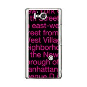 オリジナルデザイン docomo SH-09D AQUOS PHONE ZETA ケース 【NewYork Typography ピンク】 SH-09D-YCM2P0002-78
