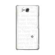 オリジナルデザイン docomo SH-09D AQUOS PHONE ZETA ケース 【NewYork Typography ホワイト】 SH-09D-YCM2P0092-78