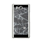 オリジナルデザイン docomo SH-09D AQUOS PHONE ZETA ケース 【フェイク クラッシュ ガラス ブラック】 SH-09D-YCM2P0593-78