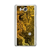 オリジナルデザイン docomo SH-09D AQUOS PHONE ZETA ケース 【ゴールドドラゴン 金龍】 SH-09D-YCM2P0597-78