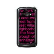 オリジナルデザイン SoftBank 205SH AQUOS PHONE ss ケース 【NewYork Typography ピンク】 205SH-YCM2P0002-78
