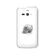 オリジナルデザイン SoftBank 205SH AQUOS PHONE ss ケース 【スカルヘッドフラワー ホワイトプレート】 205SH-YCM2P0456-78