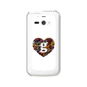 オリジナルデザイン SoftBank 205SH AQUOS PHONE ss ケース 【Lovegram Flower Heart white】 205SH-YCM2P0464-78