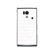 オリジナルデザイン docomo SH-01E AQUOS PHONE si ケース 【NewYork Typography ホワイト】 SH-01E-YCM2P0092-78