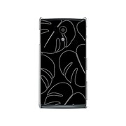 オリジナルデザイン docomo SH-01E AQUOS PHONE si ケース 【モダン モンステラ モノクロデザイン】 SH-01E-YCM2P0419-78