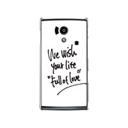 オリジナルデザイン docomo SH-01E AQUOS PHONE si ケース 【We wish your life Full of Love / Big White】 SH-01E-YCM2P0427-78