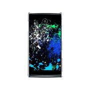 オリジナルデザイン docomo SH-01E AQUOS PHONE si ケース 【Smash Paint Graphics - Cool Blue】 SH-01E-YCM2P0445-78