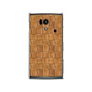 オリジナルデザイン docomo SH-01E AQUOS PHONE si ケース 【クロスレザー パターン ブラウン】 SH-01E-YCM2P0522-78