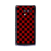 SH-04E-YCM2P0352-78 [オリジナルデザイン docomo SH-04E AQUOS PHONE EX ケース 【レッド & ブラック 市松柄】]