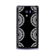 SH-04E-YCM2P0379-78 [オリジナルデザイン docomo SH-04E AQUOS PHONE EX ケース 【ホワイト & ブラック レース】]