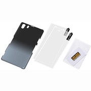 RT-SO01FC5/SB [Xperia Z1用 ハードコーティング・グラデーション・シェルジャケット/シルバー/ブラック]