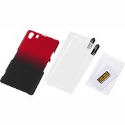 RT-SO01FC5/BR [Xperia Z1用 ハードコーティング・グラデーション・シェルジャケット/ブラック/レッド]