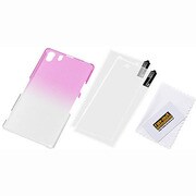 RT-SO01FC9/CP [Xperia Z1用 ハードコーティング・グリッター・シェルジャケット/ラメクリア/パールピンク]