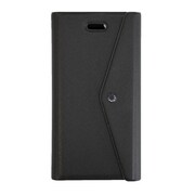 OWL-CVIP33(BK) [iPhone5/5S/5C用ケース マジックテープ式手帳タイプイタリアンエコレザーカバー ブラック]