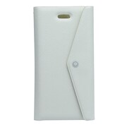 OWL-CVIP33(WH) [iPhone5/5S/5C用ケース マジックテープ式手帳タイプイタリアンエコレザーカバー ホワイト]