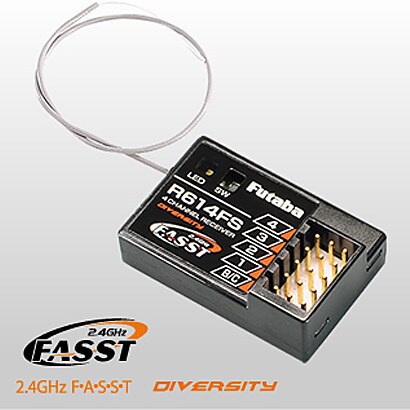R614FS 2.4GHz FASST カー用 4ch 4PK Super用受信機 00106823-1
