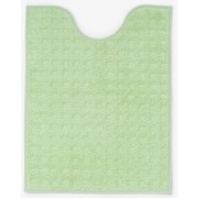 カラースタイル トイレ足元マット ロング プチワッフル 約幅60cm×奥行80cm グリーン