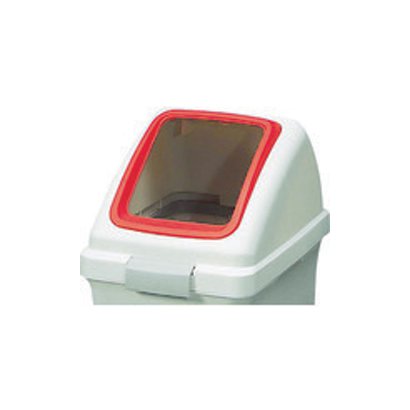 （屋内用屑入）リサイクルトラッシュ ECO-90（角穴蓋） レッド 1個 YW-135L-OP1 R
