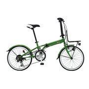 折りたたみ自転車 20型 外装6段変速 グリーン FIAT FDB206L-SK R4