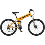 折りたたみマウンテンバイク 26型 外装27段変速 イエロー HUMMER HM2600