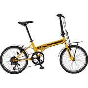 折りたたみ自転車 20型 外装7段変速 イエロー HUMMER FDB207-R4