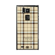 101F-YCM2P0128-78 [オリジナルデザイン SoftBank 101F ARROWS A ケース 【チェック柄コレクション Paris】]