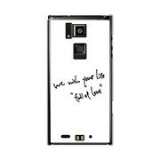 101F-YCM2P0426-78 [オリジナルデザイン SoftBank 101F ARROWS A ケース 【We wish your life Full of Love / White】]
